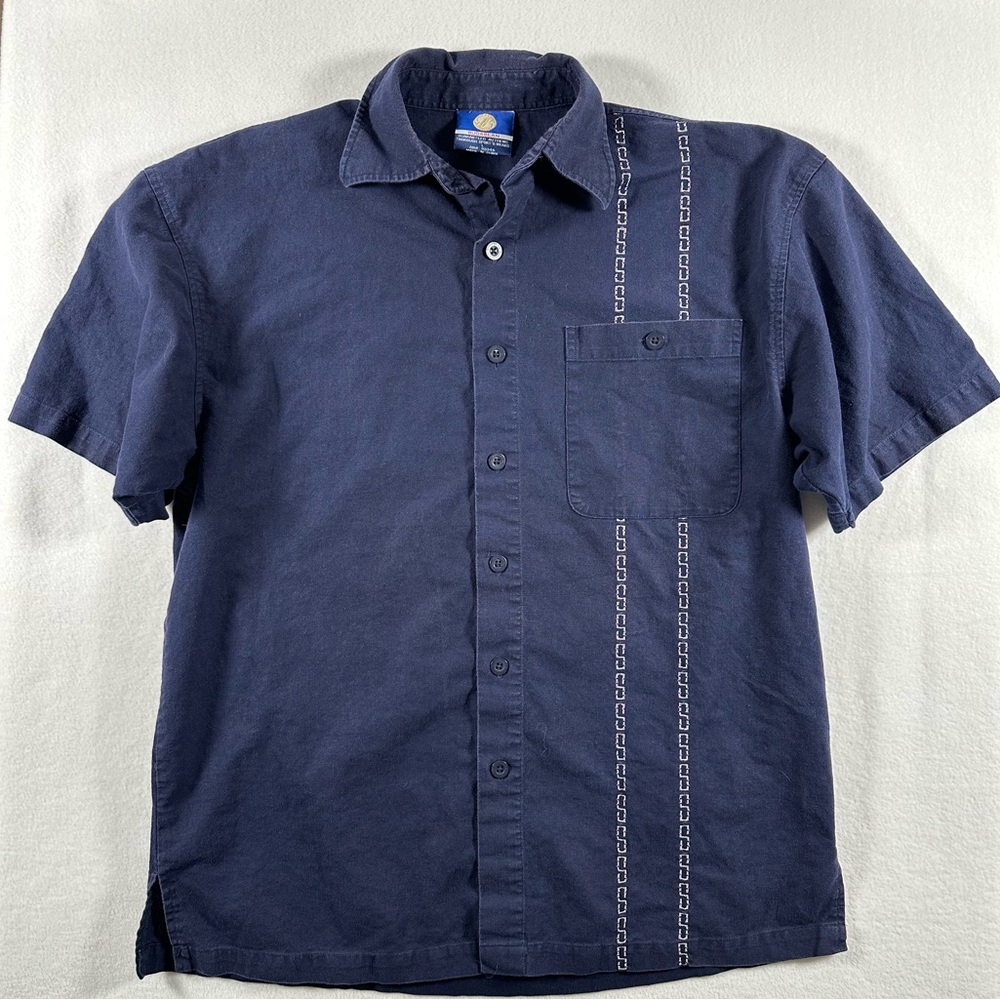 Dickies Men's Navy Short-Sleeve Button-Down Shirt